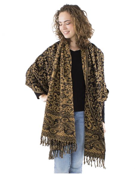 Chal acrilico flecos jacquartcachemir