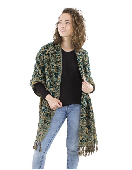 Chal acrilico flecos jacquartcachemir