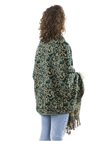 Chal acrilico flecos jacquartcachemir