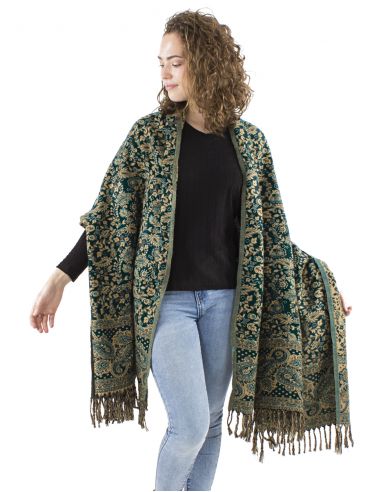 Chal acrilico flecos jacquartcachemir