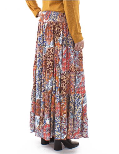Falda poliester doblada estampado arta