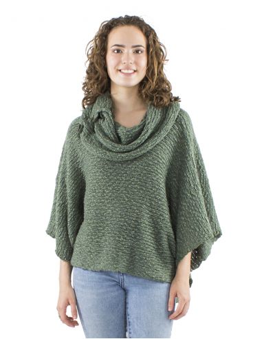 Jersey malla 55% acrilico 45% poliamida cuello 4 botones madera