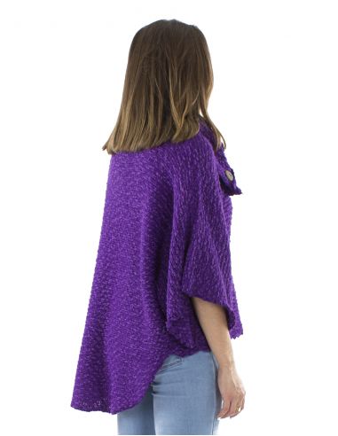 Jersey malla 55% acrilico 45% poliamida cuello 4 botones madera