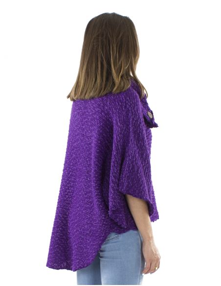 Jersey malla 55% acrilico 45% poliamida cuello 4 botones madera