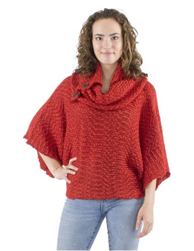 Jersey malla 55% acrilico 45% poliamida cuello 4 botones madera