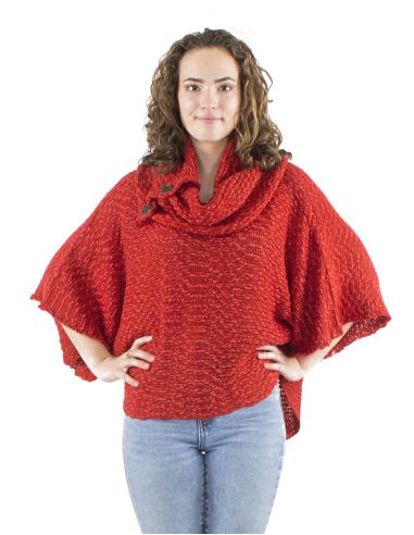 Jersey malla 55% acrilico 45% poliamida cuello 4 botones madera