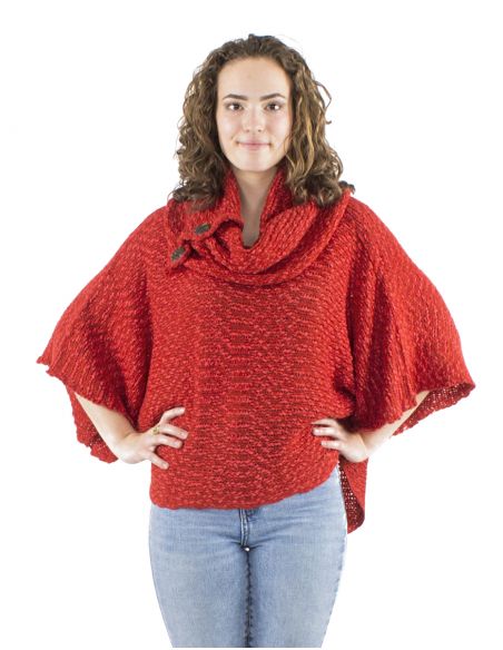 Jersey malla 55% acrilico 45% poliamida cuello 4 botones madera