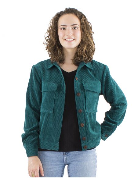 Chaqueta 88% poliester 12% poliamida con botones terciopelo cotele