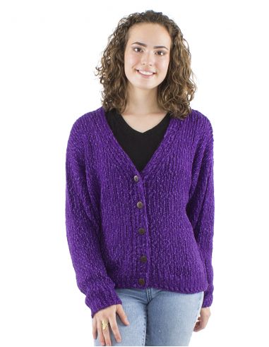 Chaqueta malla 55% acrilico 45% poliamida mangas largas 5 botones madera