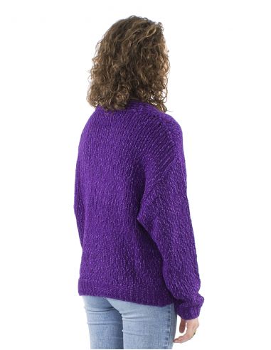 Chaqueta malla 55% acrilico 45% poliamida mangas largas 5 botones madera