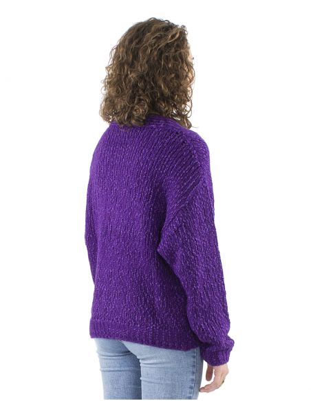 Chaqueta malla 55% acrilico 45% poliamida mangas largas 5 botones madera