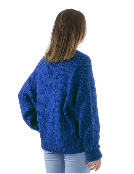 Chaqueta malla 55% acrilico 45% poliamida mangas largas 5 botones madera