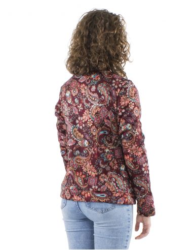 Chaqueta malla 95% poliester 5% elastano forrado estampado romanesque