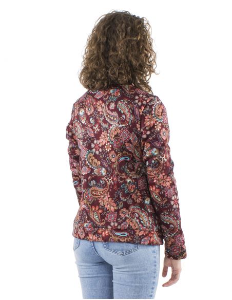Chaqueta malla 95% poliester 5% elastano forrado estampado romanesque