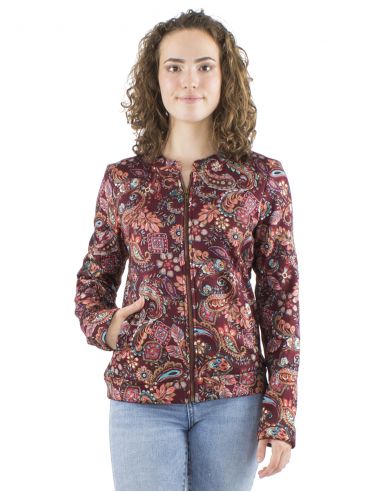 Chaqueta malla 95% poliester 5% elastano forrado estampado romanesque