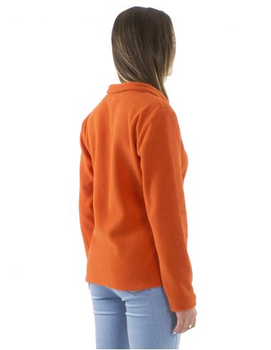 Chaqueta malla poliester polar a col broderies flores