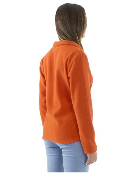 Chaqueta malla poliester polar a col broderies flores