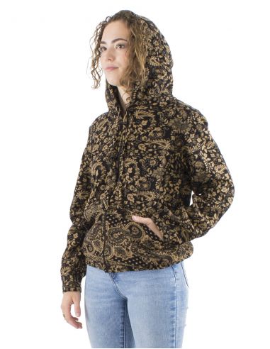 Chaqueta acrilicozip jacquart cachemir