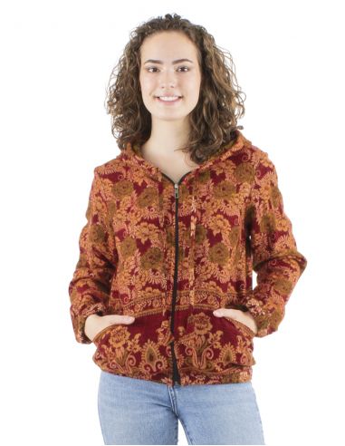 Blouson acrilico zip jacquart triangulo