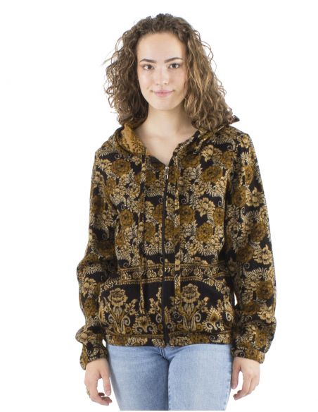 Blouson acrilico zip jacquart triangulo