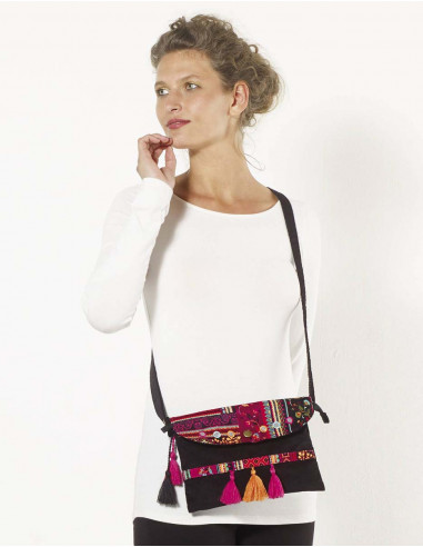 Bolso de pana 98% algodon 2% elastano estampado tsigane