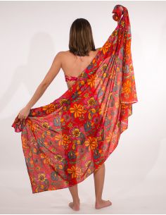 Pareo viscosa estampado tiare sin flecos 2