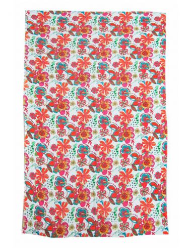 Pareo viscosa estampado tiare sin flecos