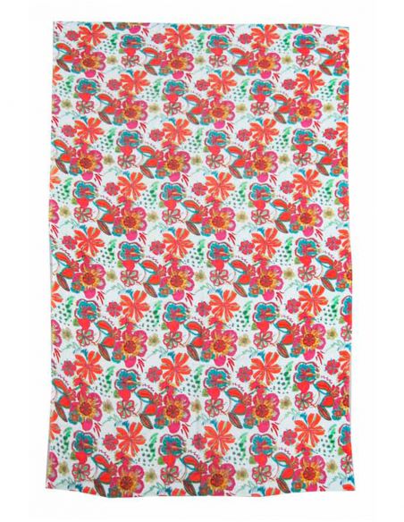 Pareo viscosa estampado tiare sin flecos