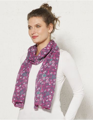 Fular velo de algodon estampado