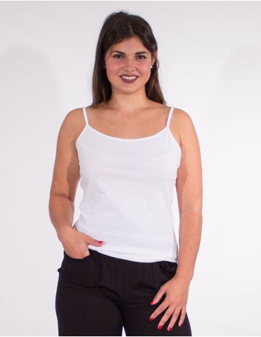 Camiseta 95% algodon 5% elastano tirantes lisa