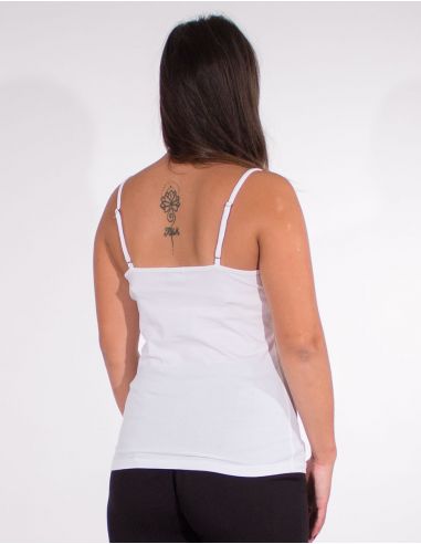 Camiseta 95% algodon 5% elastano tirantes lisa