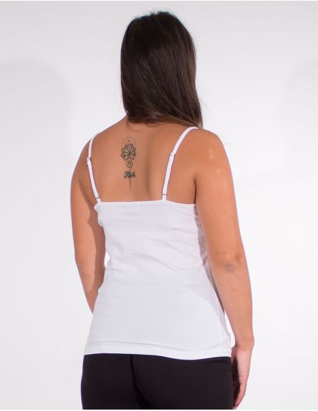 Camiseta 95% algodon 5% elastano tirantes lisa