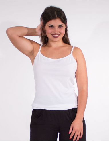 Camiseta 95% algodon 5% elastano tirantes lisa