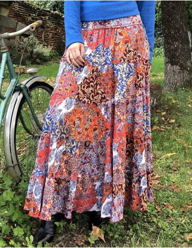 Falda poliester doblada estampado arta