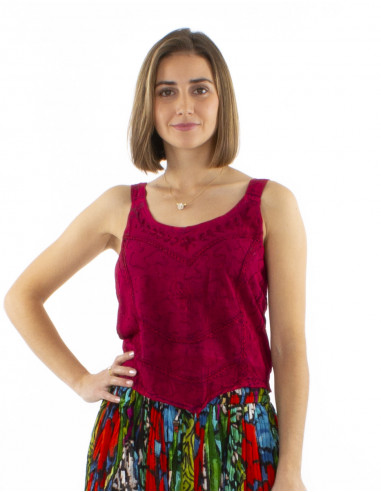 Top corto viscosa sw espalda elastica