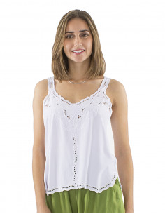 Top viscosa bordado