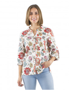 Blusa algodon estampado Indio 2