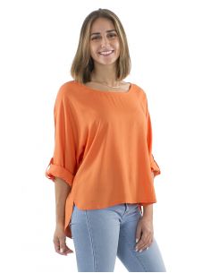 Blusa viscosa lisa mangas mariposa 2