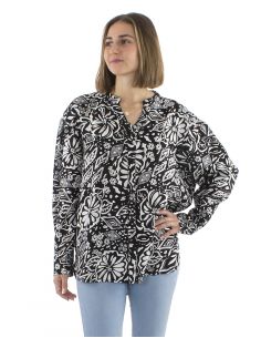 Blusa viscosa con botones mangas largas Magnolia 2