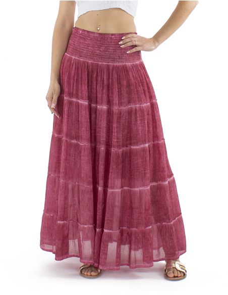 Falda velo algodon volantes doblada surteint