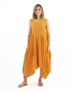 Vestido largo algodon sw sin mangas