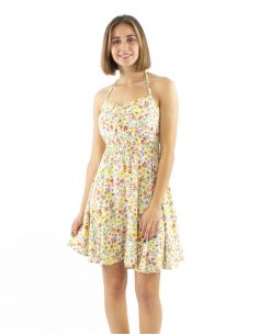 Mini vestido viscosa lazo espalda estampado Pretty