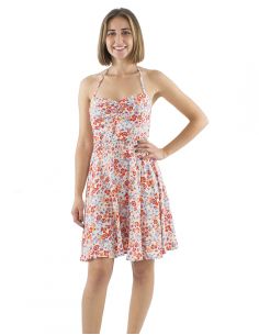 Mini vestido viscosa lazo espalda estampado Pretty 2