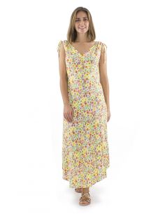 Vestido viscosa sin mangas 5 botones estampado Pretty 2