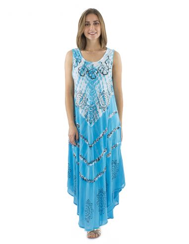 Vestido crepe viscosa tie and dye forma paraguas