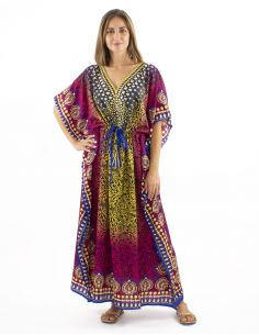Vestido kaftan poliester 132 cm