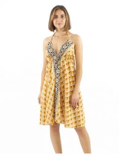 Vestido mini algodon blockespalda desnuda