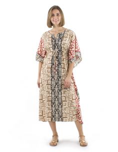Vestido kaftan algodon 115cm 2