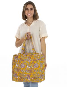 Bolso algodon acolchado poliester zip