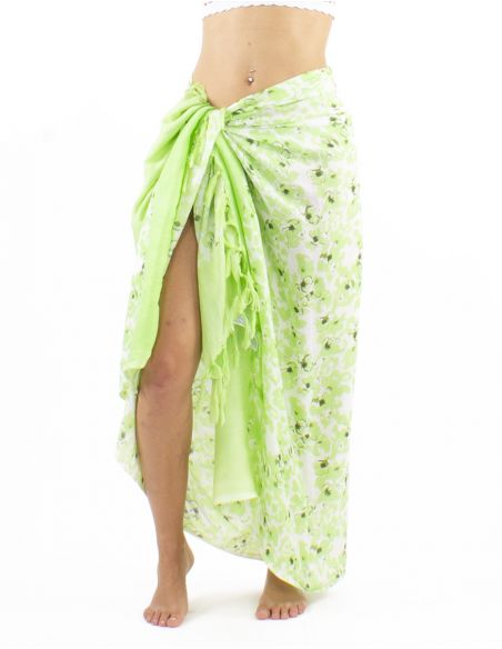 Sarong viscosa flecos estampado Bali24